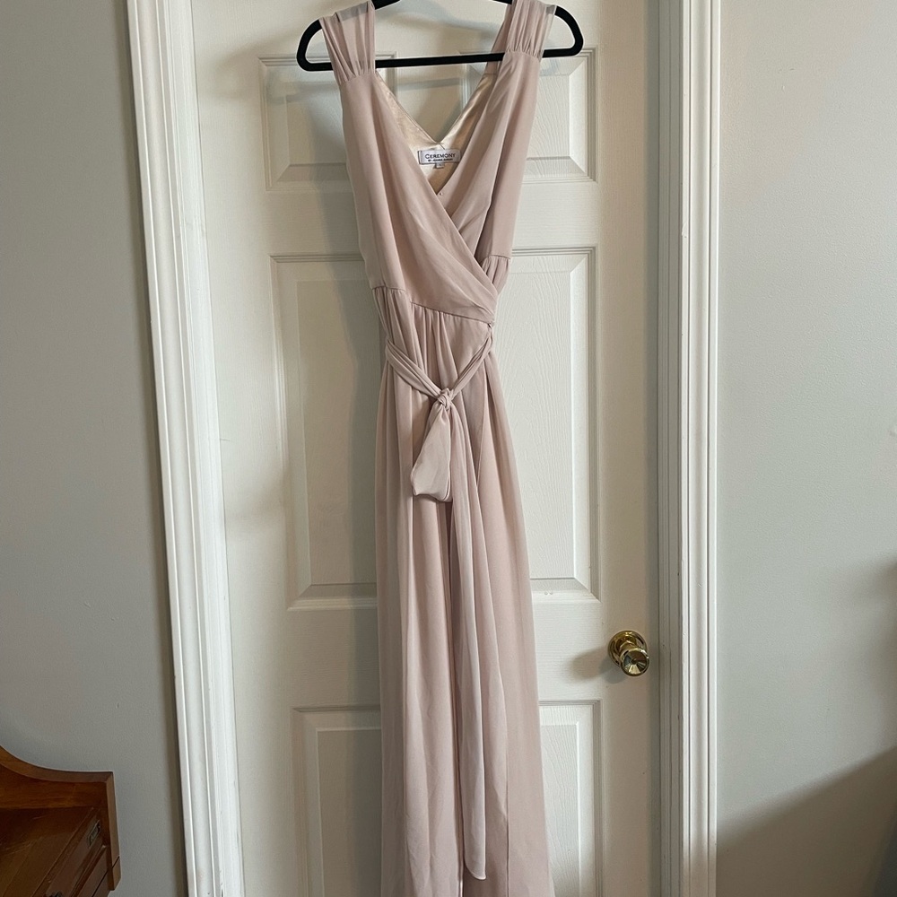 Nude Pale Blush Bridesmaid Formal Dress